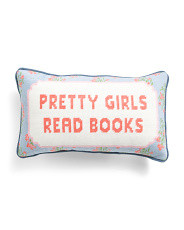 9x15 Pretty Girls Needlepoint Pillow | Marshalls