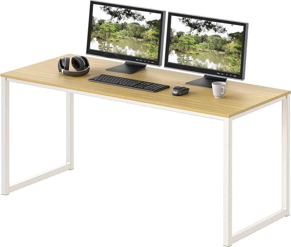 SHW Home Office 48-Inch Computer Desk, White/Oak | Amazon (US)