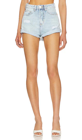 Bandit High Waist Denim Short in Blue Tornado | Revolve Clothing (Global)