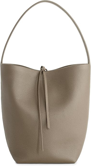 befen Genuine Leather Bucket Bag for Women, Soft Pebbled Shoulder Bag | Amazon (US)