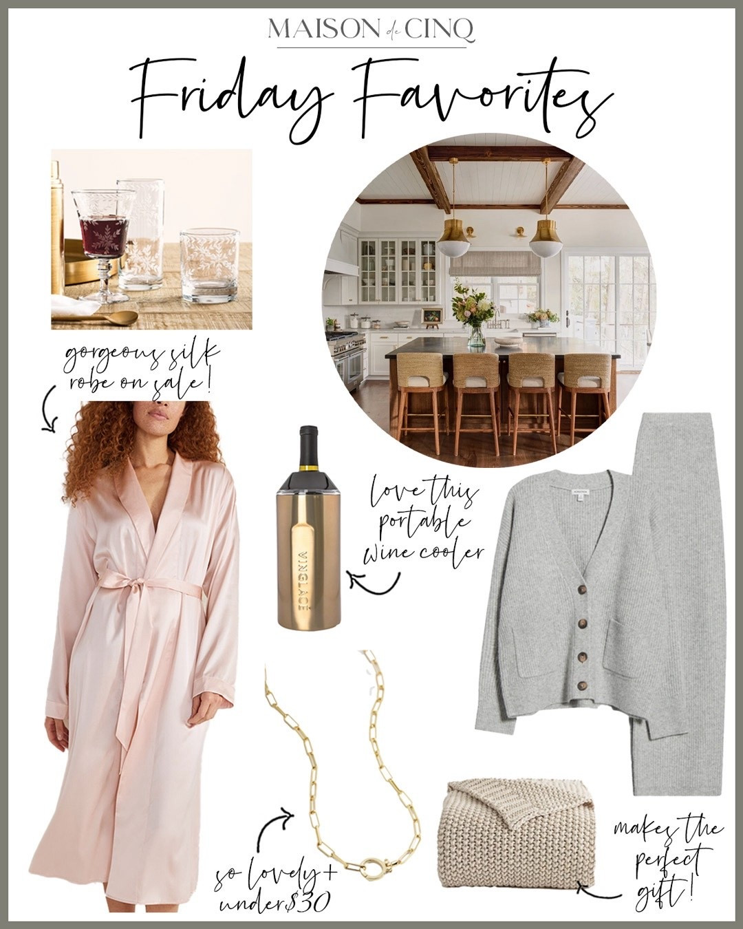 So many great gift ideas on Friday Favorites this week and they get there on time!

Gifts for her, gifts for him, gift guide, cozy gifts, pajamas, robes, lounge wear, hostess gifts, tabletop, kitchen decor, throw 

#LTKGiftGuide #LTKHome #LTKFindsUnder50