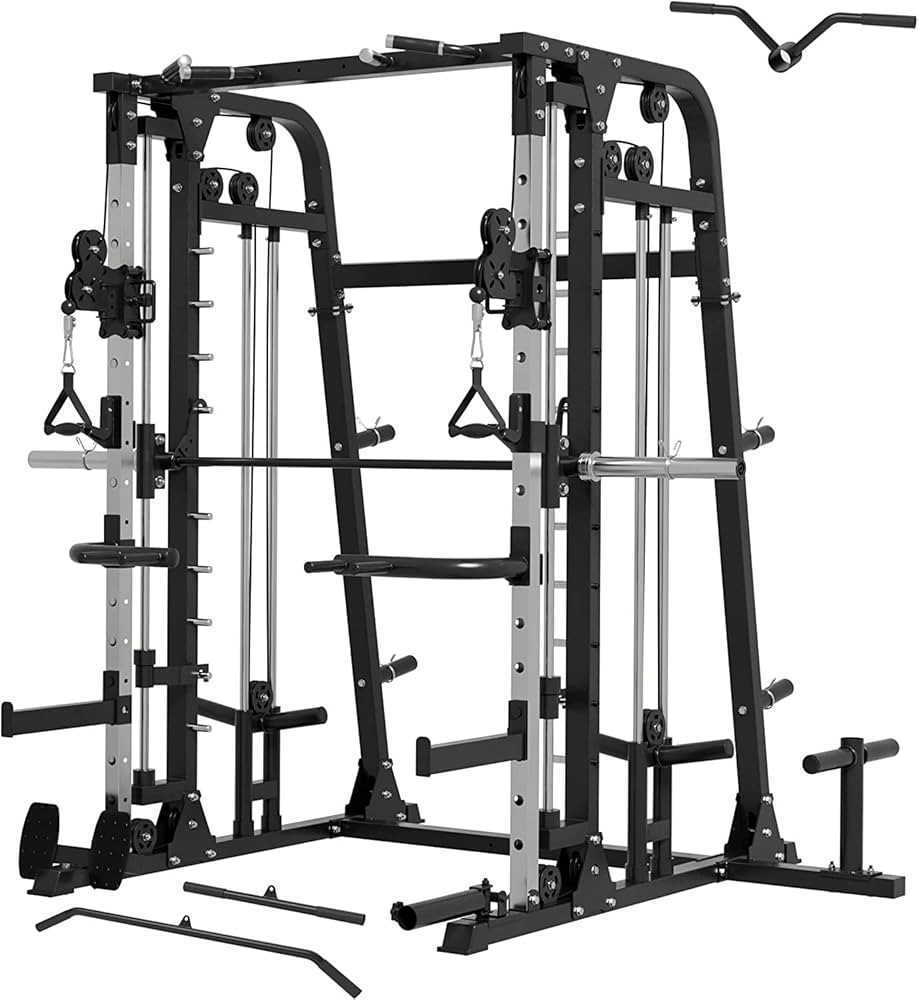 Major Fitness Smith Machine, All-in-One Home Gym Power Cage with Smith Bar and Two LAT Pull-Down ... | Amazon (US)