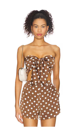 Cali Top in Brown Dots | Revolve Clothing (Global)