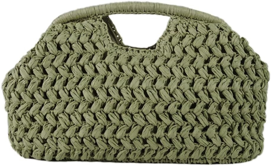 Large Straw Clutch Bag for Women Summer Satchel Purse Fashion Woven Top Hanlde Handbags for Beach... | Amazon (US)