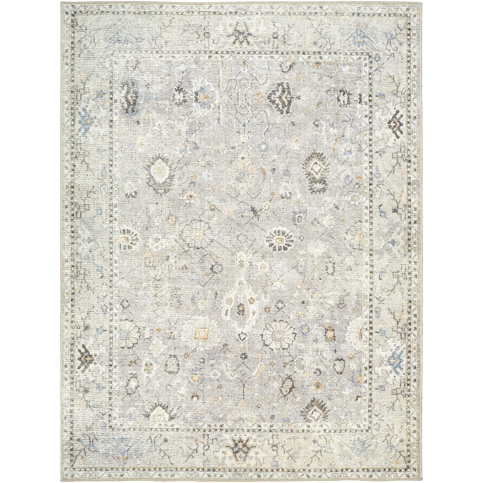 Becki Owens x Surya Davina Damask Area Rug , 7'10" x 10', Light Grey | Amazon (US)