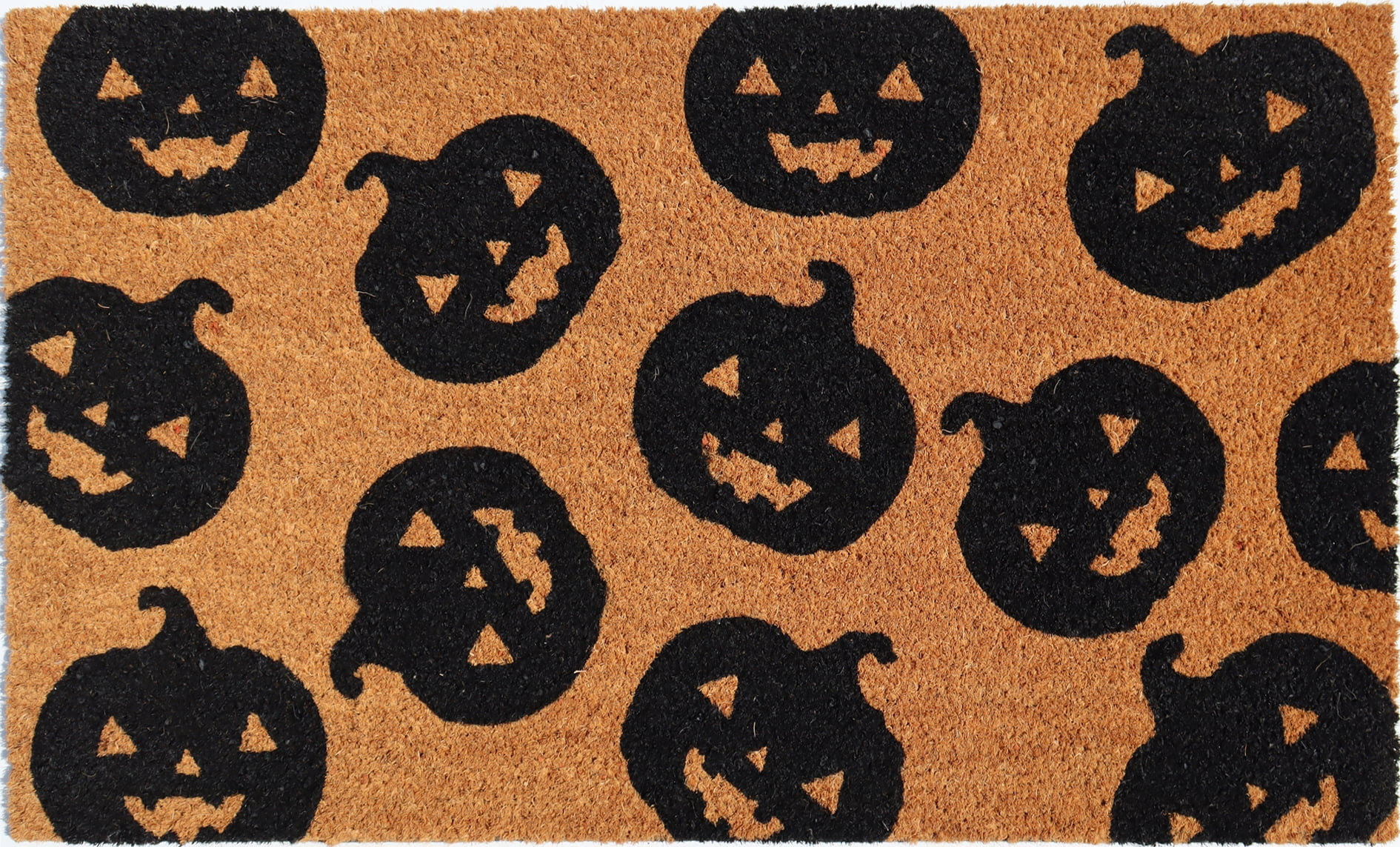 Halloween Black Pumpkin Outdoor Coir Mat, by Way To Celebrate | Walmart (US)