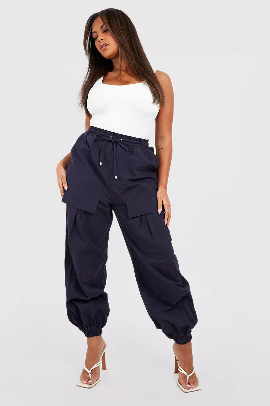 Plus Woven Cargo Jogger Pants | Boohoo.com (US & CA)