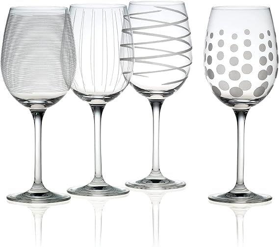 Mikasa Cheers White Wine Glasses, 4 Count (Pack of 1), Clear | Amazon (US)
