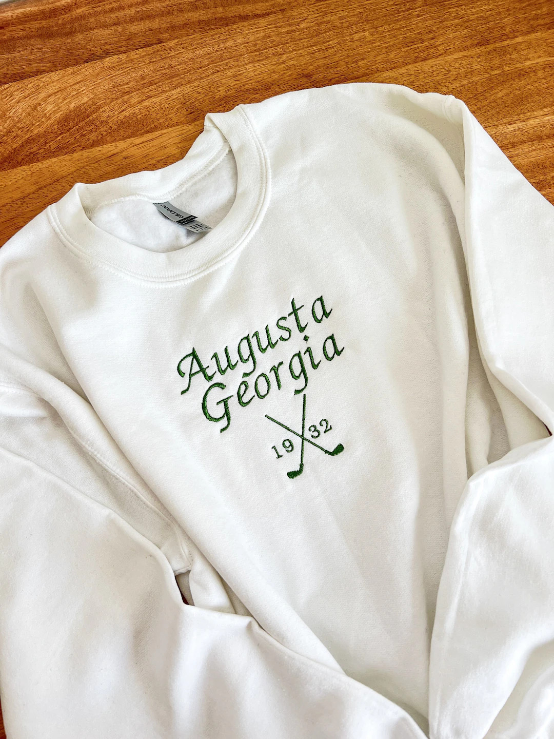 Classic Augusta National Sweatshirt Embroidered Masters Golf Party Sweatshirt Augusta Georgia Cre... | Etsy (US)