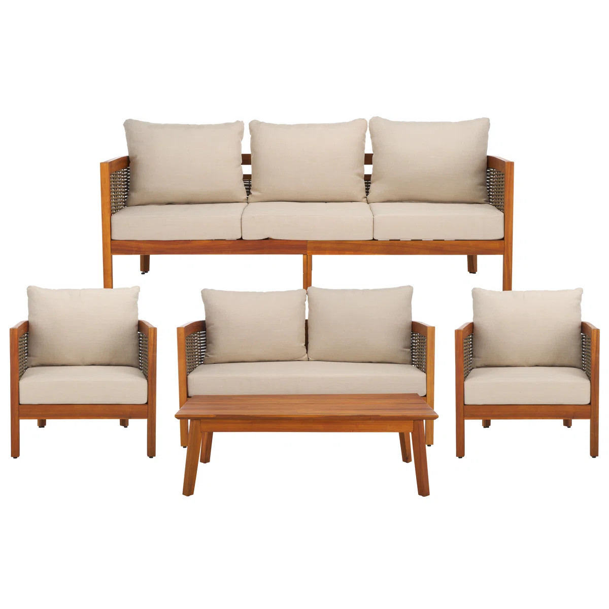 Sulaimon 5 Piece Patio Covnersation Set | Wayfair North America