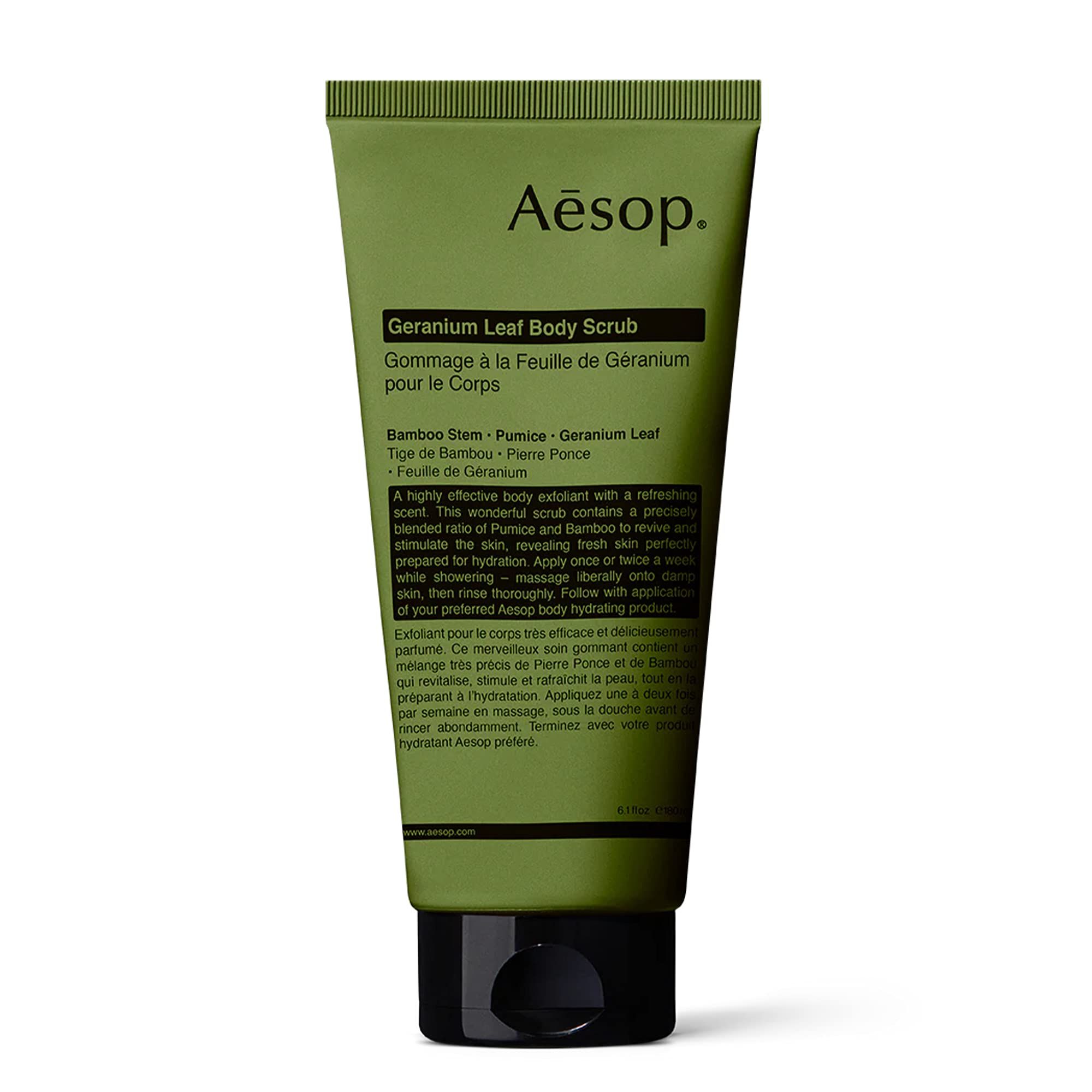 Aesop Geranium Leaf Body Scrub (Tube) | 180mL/6.1 oz Body Oil Scrub | Exfoliating Body Scrub for All | Amazon (US)