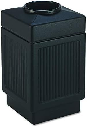 Safco Products Canmeleon Outdoor/Indoor Recessed Panel Trash Can 9475BL, Black, Decorative Fluted... | Amazon (US)