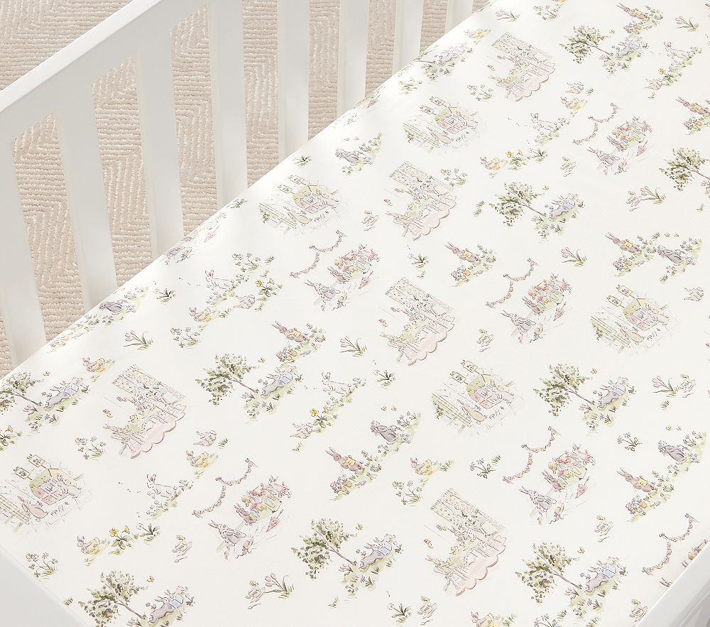 Riley Sheehey English Garden Organic Crib Fitted Sheet | Pottery Barn Kids