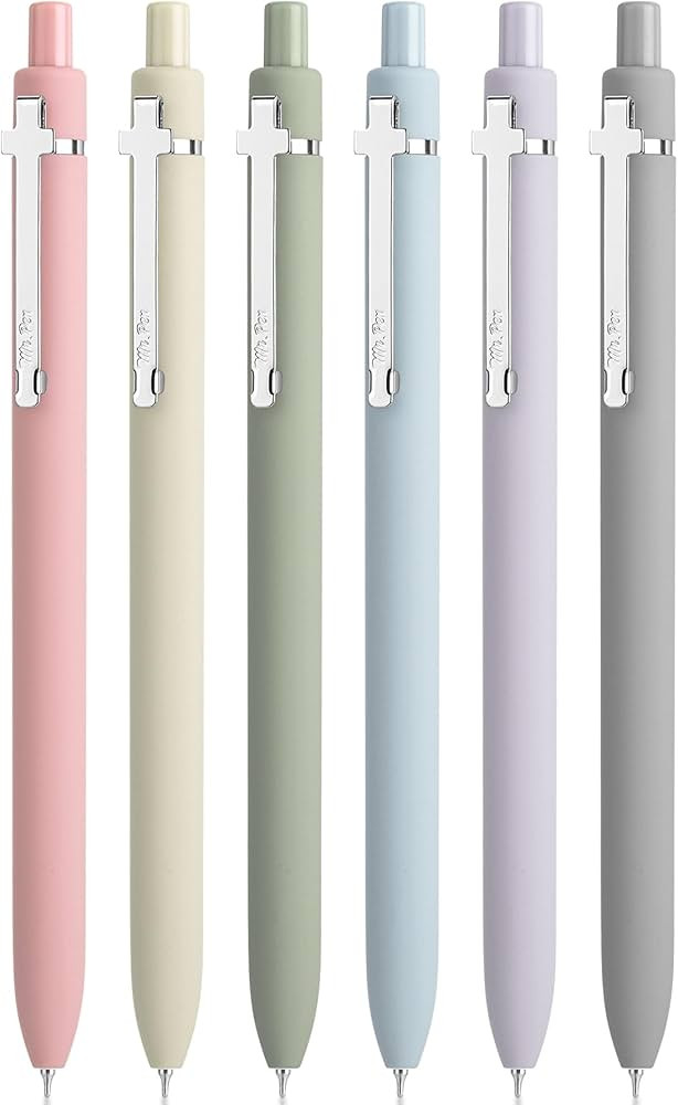 Mr. Pen- Bible Journaling Pens, 6 Pack, 0.5 mm Black Ink, Retractable Gel Pens for Journaling, Mo... | Amazon (US)