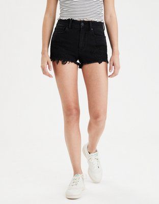 AE High-Waisted Denim Short Short | American Eagle Outfitters (US & CA)