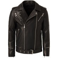 Men's Lambskin Leather Motorcycle Jacket Quilted Biker Jacket With Strap | Etsy (US)