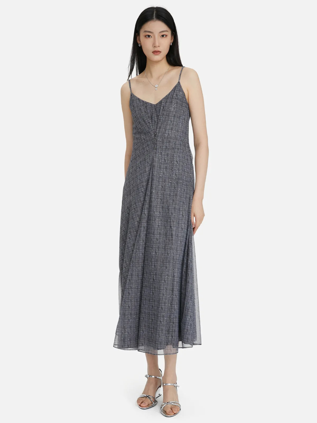 Texture Mesh Spaghetti Dress | SDEER