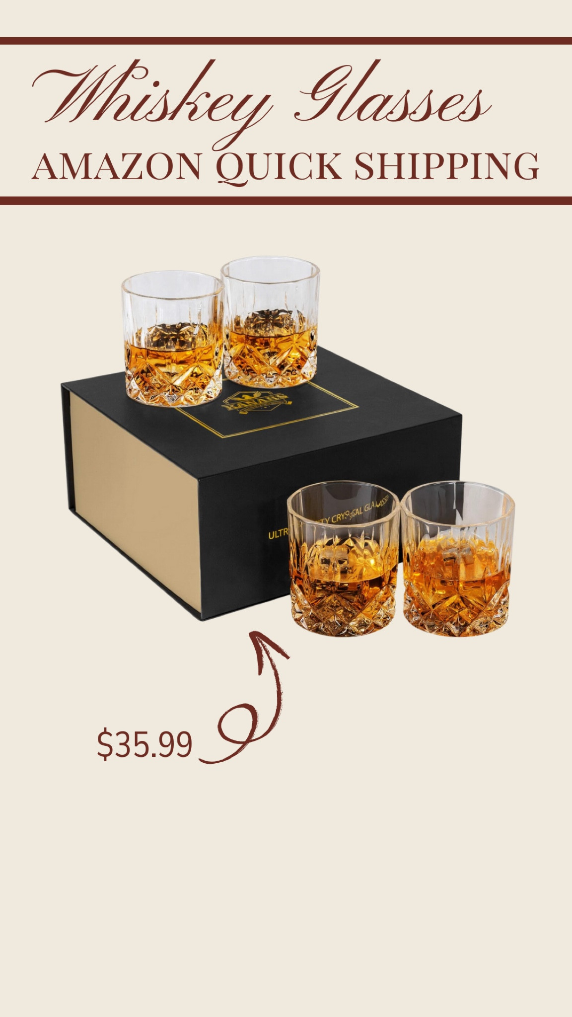 Amazon Whiskey Glasses!

Whiskey glasses 
Amazon gifts
Bar accessories 
Bar cart
Gifts for him
Gifts for him under $50
Gift ideas for him

#LTKGiftGuide #LTKFindsUnder50 #LTKHoliday