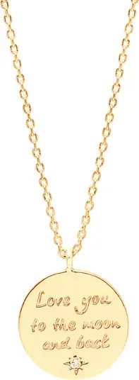 Love You to the Moon and Back Pendant Necklace | Nordstrom