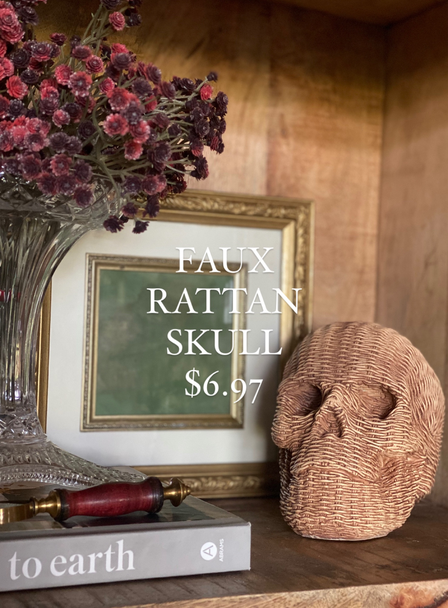 This viral rattan skull is the perfect mix of stylish + spooky! Walmart Find Under $7!

Style Tip: Use two as bookends! 

Affordable Halloween/Fall Home Decor 

#LTKSeasonal #LTKHome #LTKFindsUnder50
