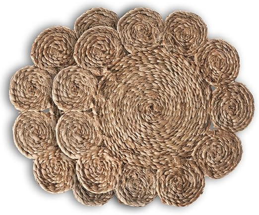 Ox Bay Natural Jute Woven Placemat, Natural, 1'3" x 1'3" | Amazon (US)