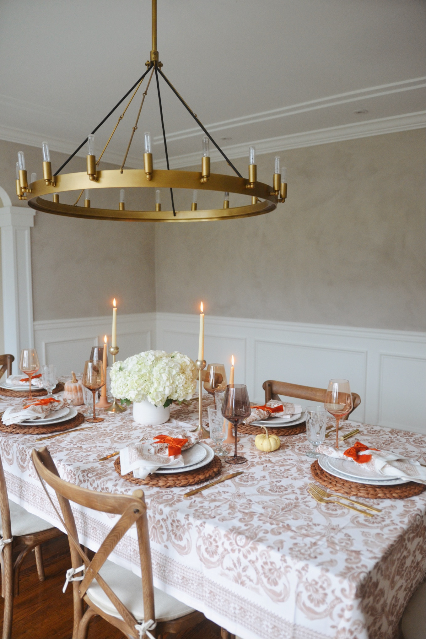 Love this fall tablescape with most pieces from Amazon. Swap out the bows for green for a holiday party! 

#LTKhome #LTKparties #LTKHoliday