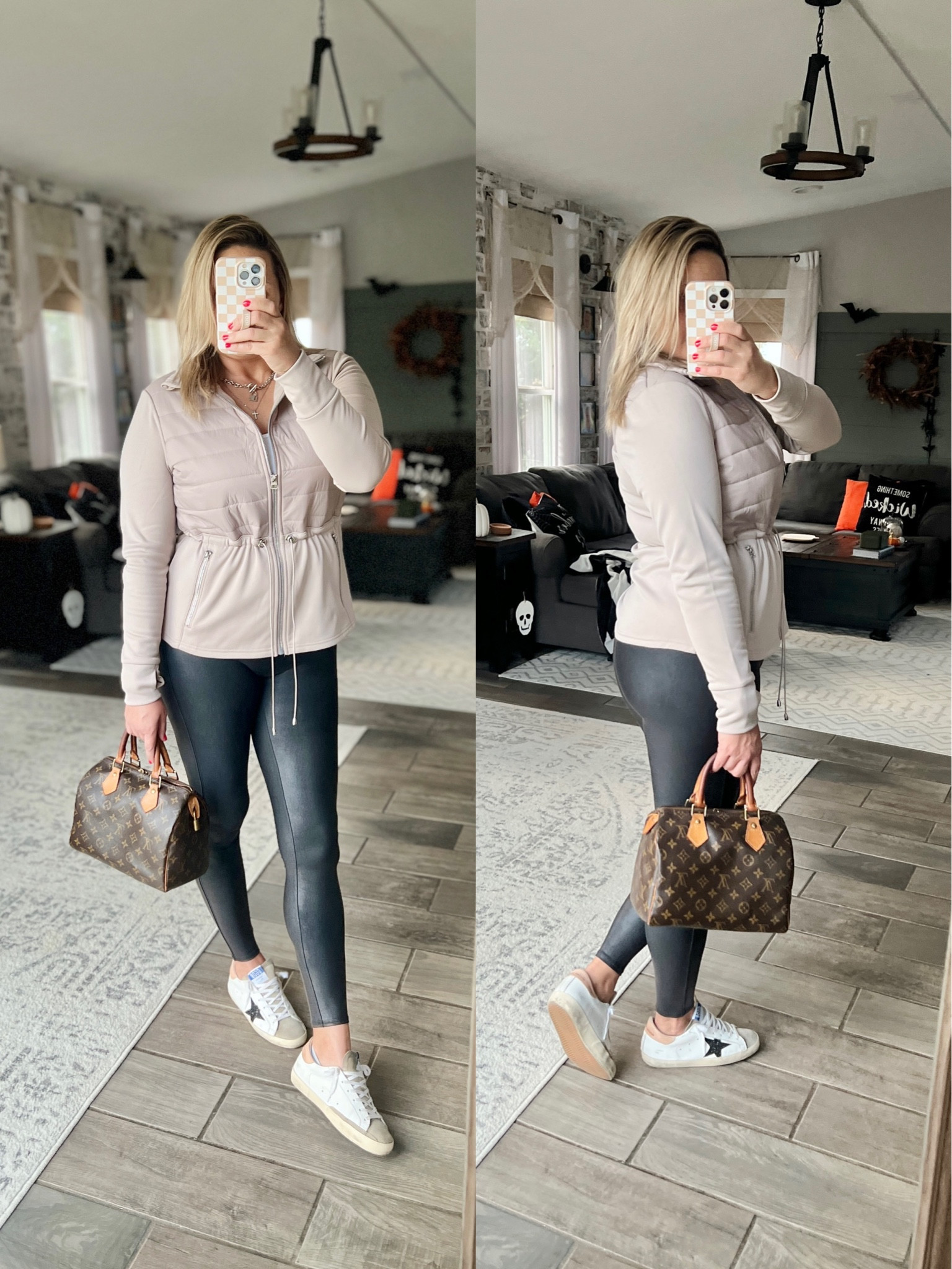 Fall outfits that are comfy and cute!! This jacket is available in several colors and buttery soft! 
Sizing:
JACKET - medium
SPANX FAUX LEATHER LEGGINGS - run small per website to I sized up one to a large 
GG SNEAKERS - run TTS

Fall shoes, leggings, handbag, Gifts for Her, Louis Vuitton 

#LTKstyletip #LTKSeasonal #LTKfindsunder50