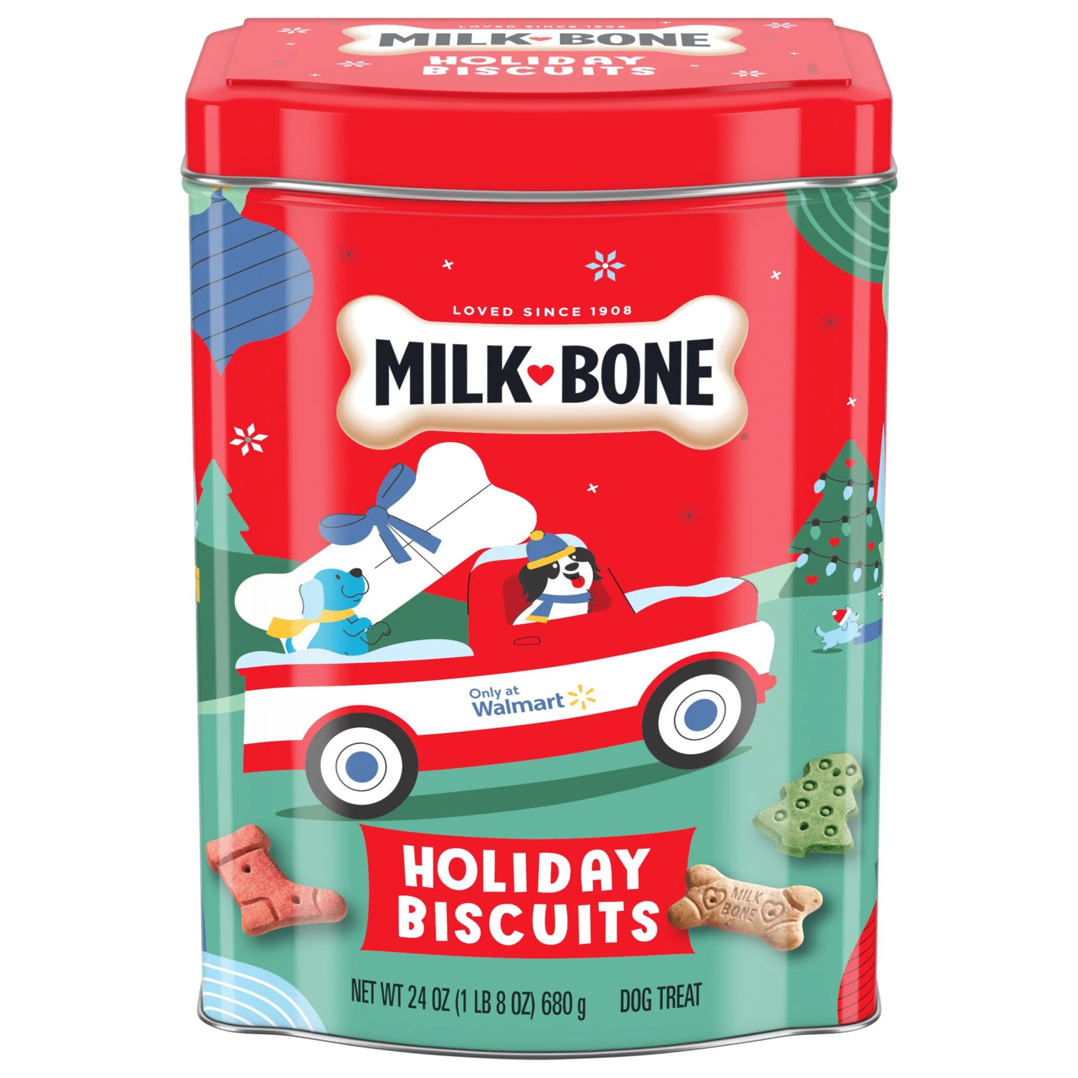 Milk Bone Holiday Dog Biscuits, 24 oz Tin | Walmart (US)