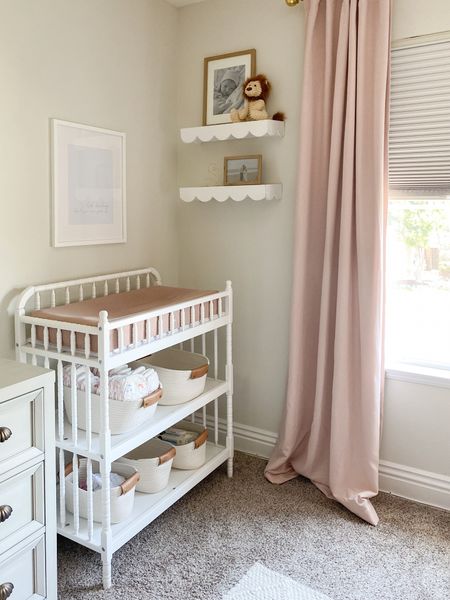 Baby girl nursery changing table station 

#LTKbump #LTKfamily #LTKbaby