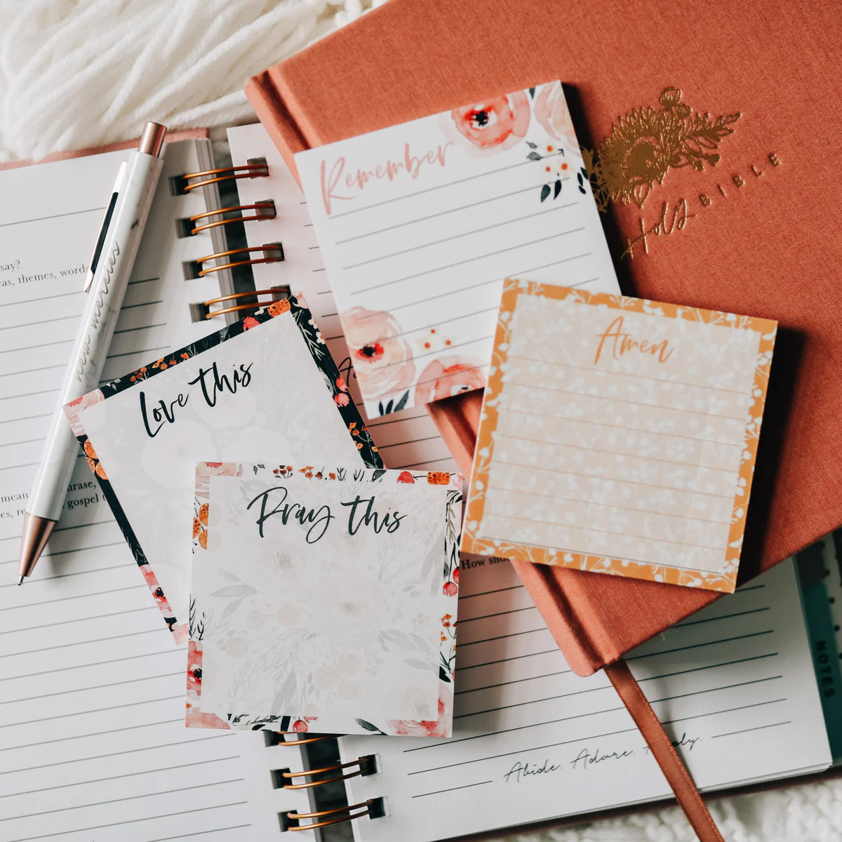 Painted Florals Sticky Notes | The Daily Grace Co.