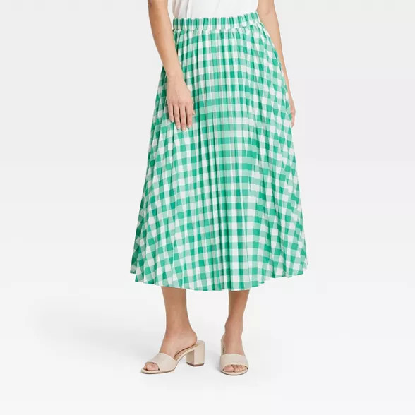 Women's Midi Pleated A-Line Skirt - A New Day™ | Target