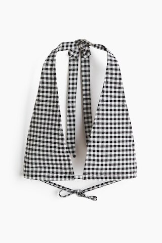 H & M - Triangle bikini top - Black/Gingham | H&M (US, CA, MX)