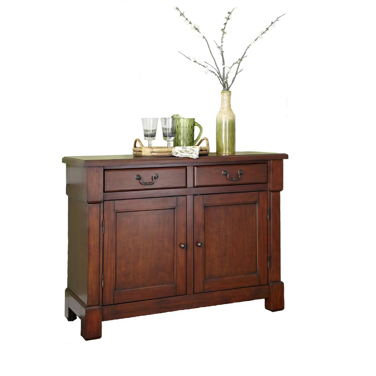 Aspen Buffet Brown - Homestyles: Traditional Hardwood Sideboard, Adjustable Shelves, Anti-Tip Har... | Target