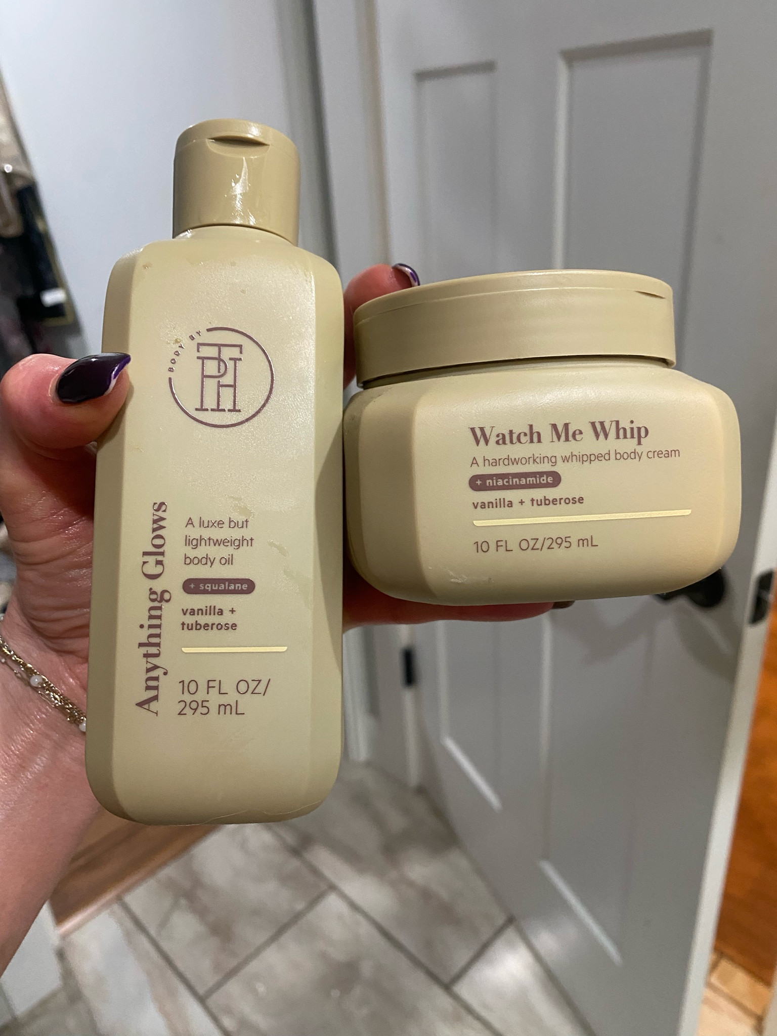 Body butter 
Body oil 
Luxury smell 