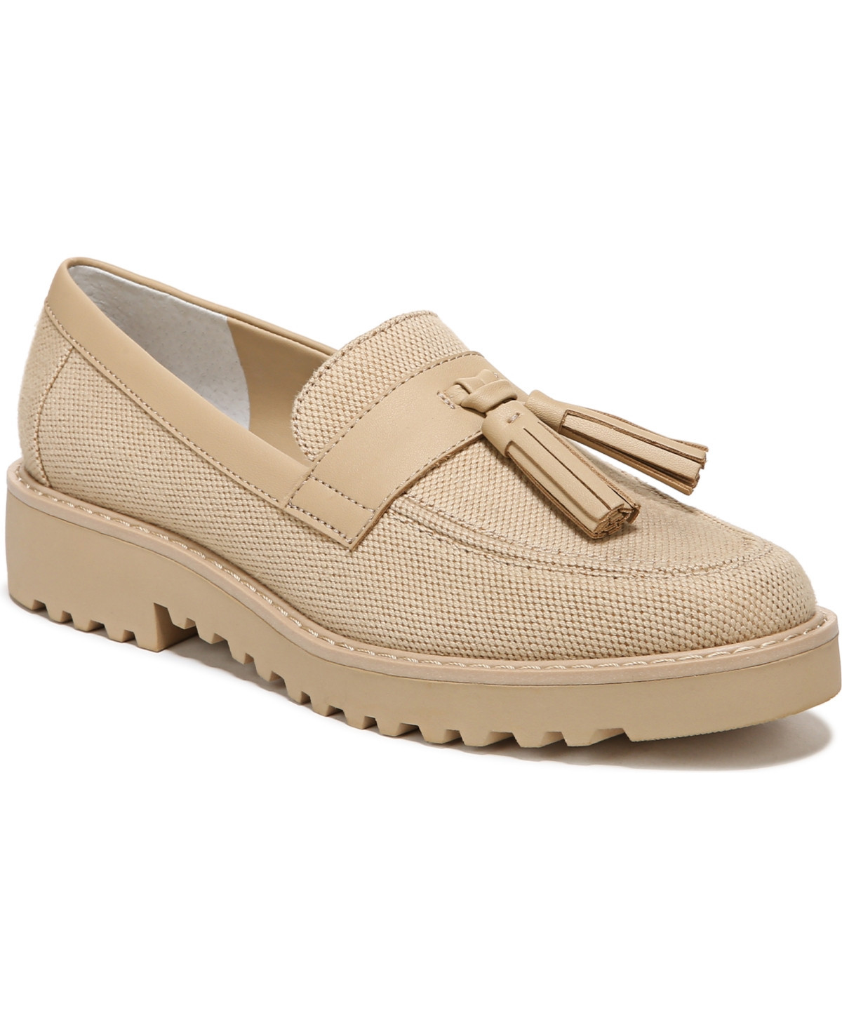 Franco Sarto Women's Carolynn Lug Sole Tassel Loafers - Beige | Macy's