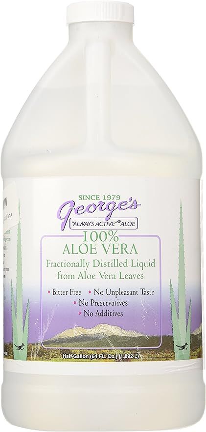 George's Aloe Vera Supplement Softgel, 64 Fluid Ounce, 100% Always Active Aloe Vera Liquid | Amazon (US)