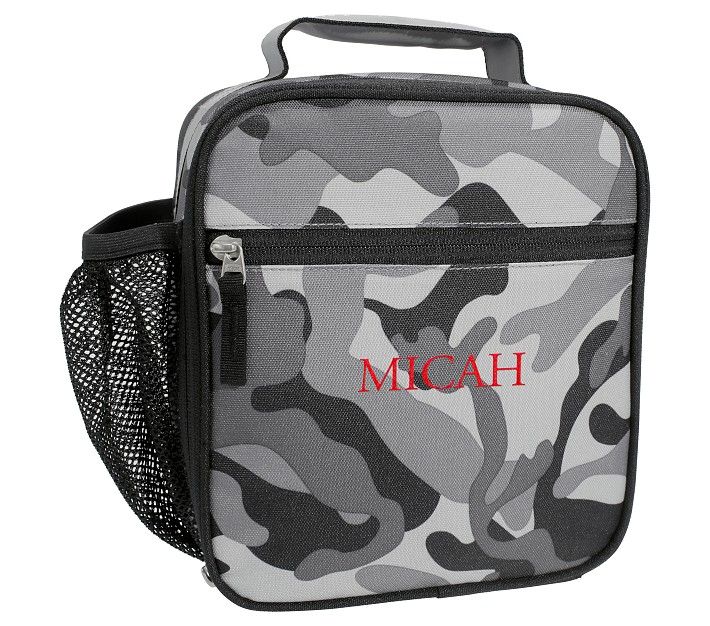 Mackenzie Gray Classic Camo Reflective Lunch Boxes | Pottery Barn Kids