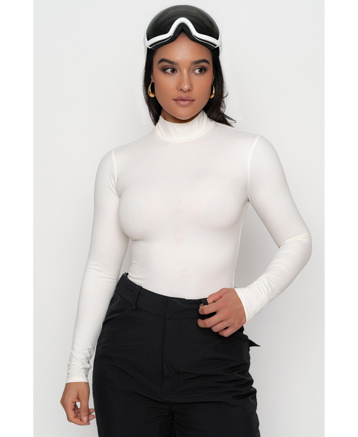 Jluxlabel Women's Turtleneck Long Sleeve Top - Milk | Macy's