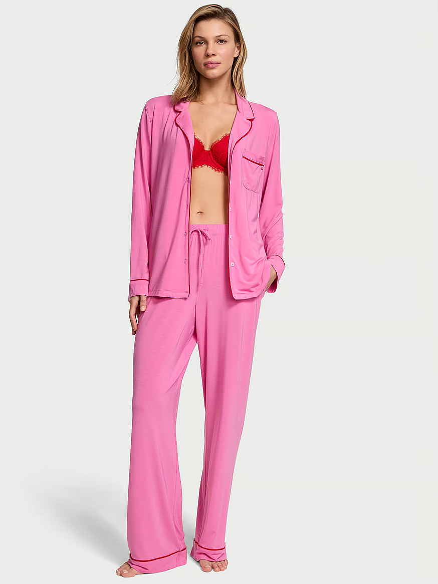 Buy Modal Soft Long Pajama Set, NEW PEONY - Order Pajamas Sets online - Victoria's Secret US | Victoria's Secret (US / CA )