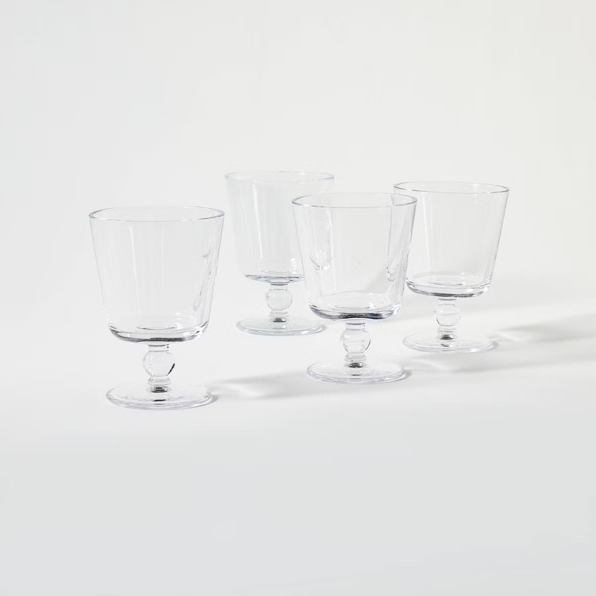 4pc Glass Drinkware Set Clear - Threshold™ designed with Studio McGee: Wine Goblet Glasses, Dis... | Target