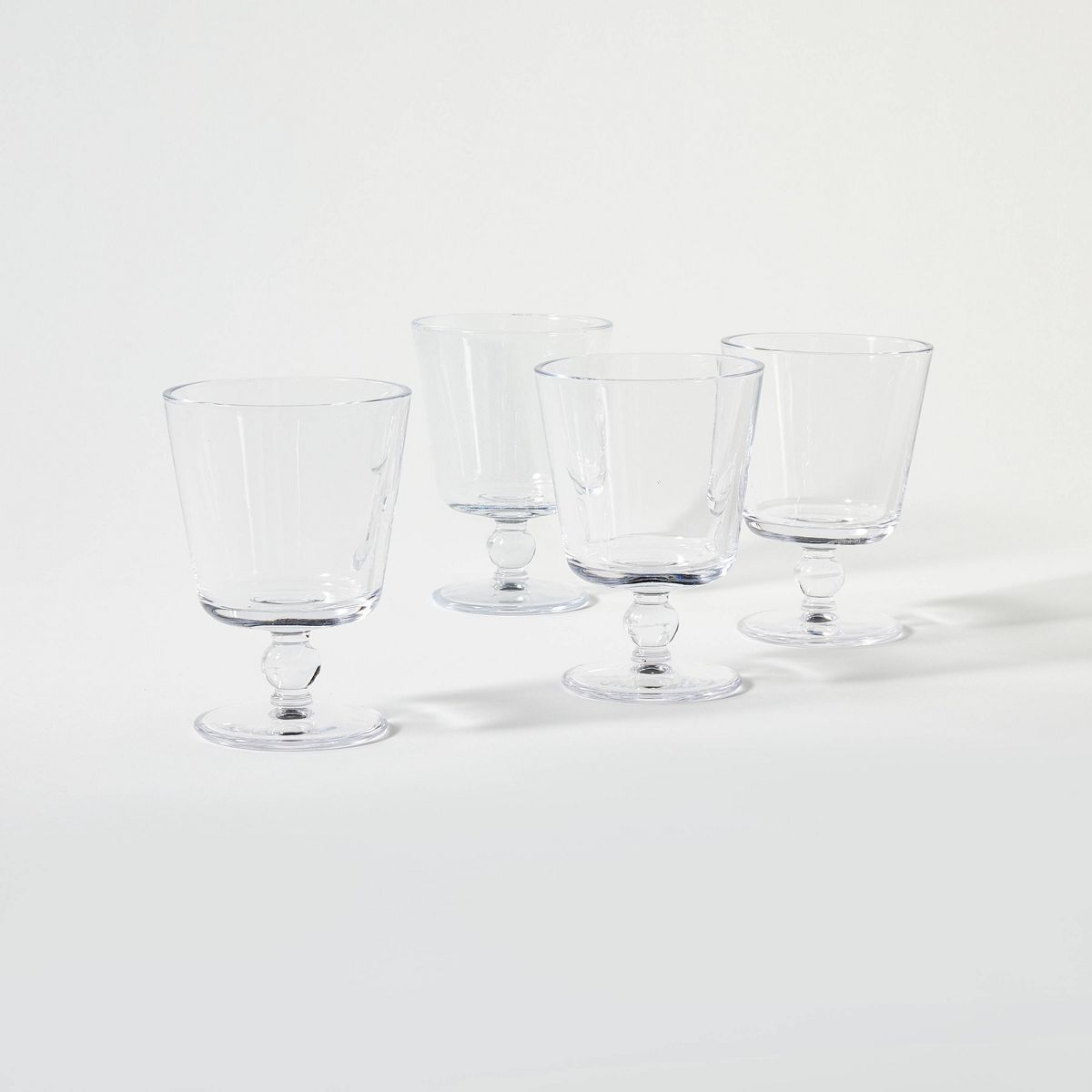 4pc Glass Drinkware Set Clear - Threshold™ designed with Studio McGee | Target