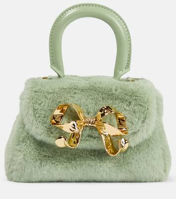 The Bow Micro faux shearling tote bag | Mytheresa (UK)