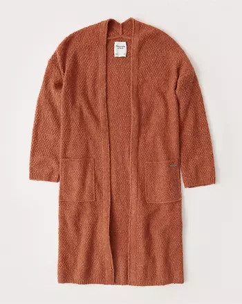 Textural Open-Front Cardigan | Abercrombie & Fitch US & UK
