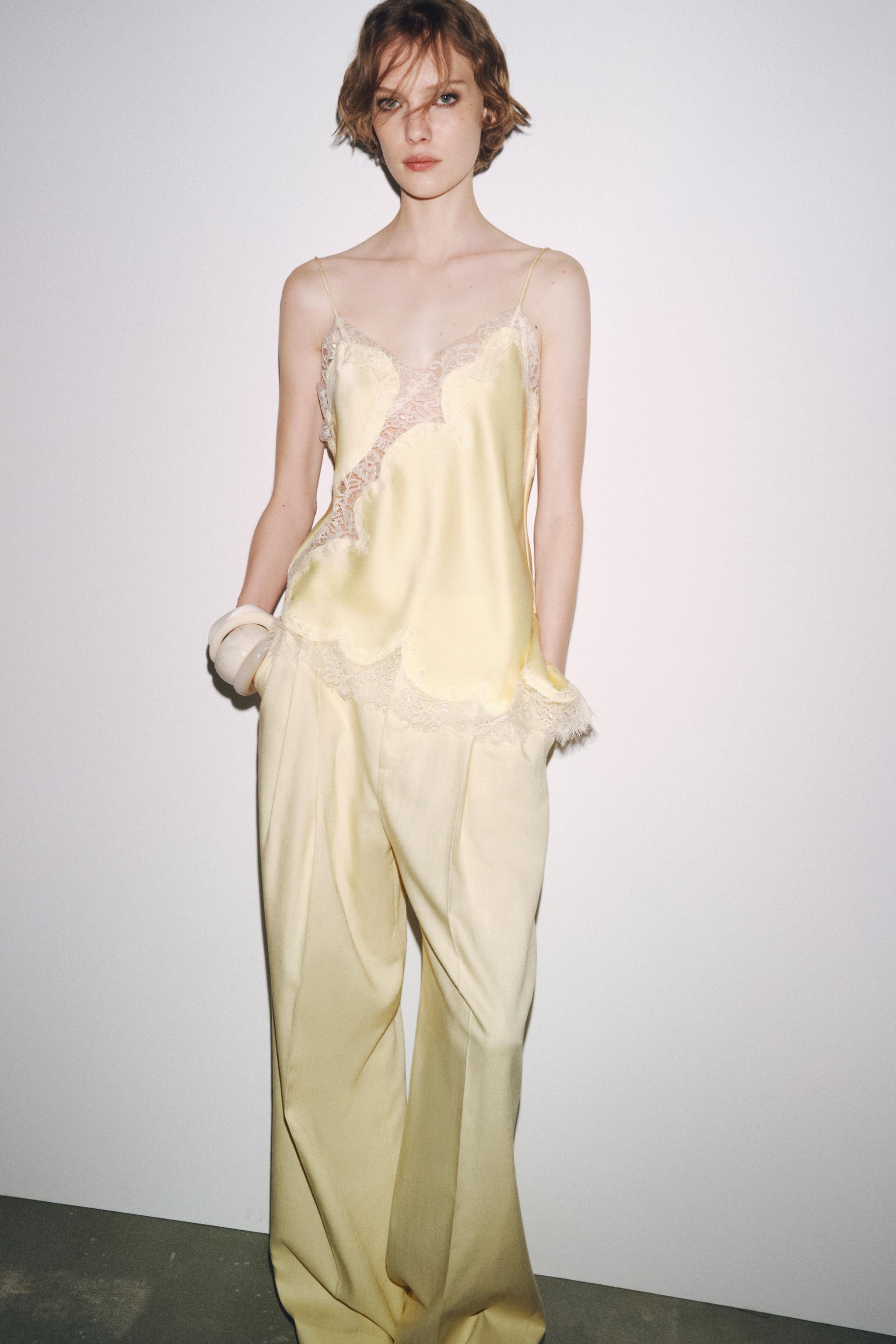 ZW COLLECTION LACE CAMISOLE TOP | Zara UK