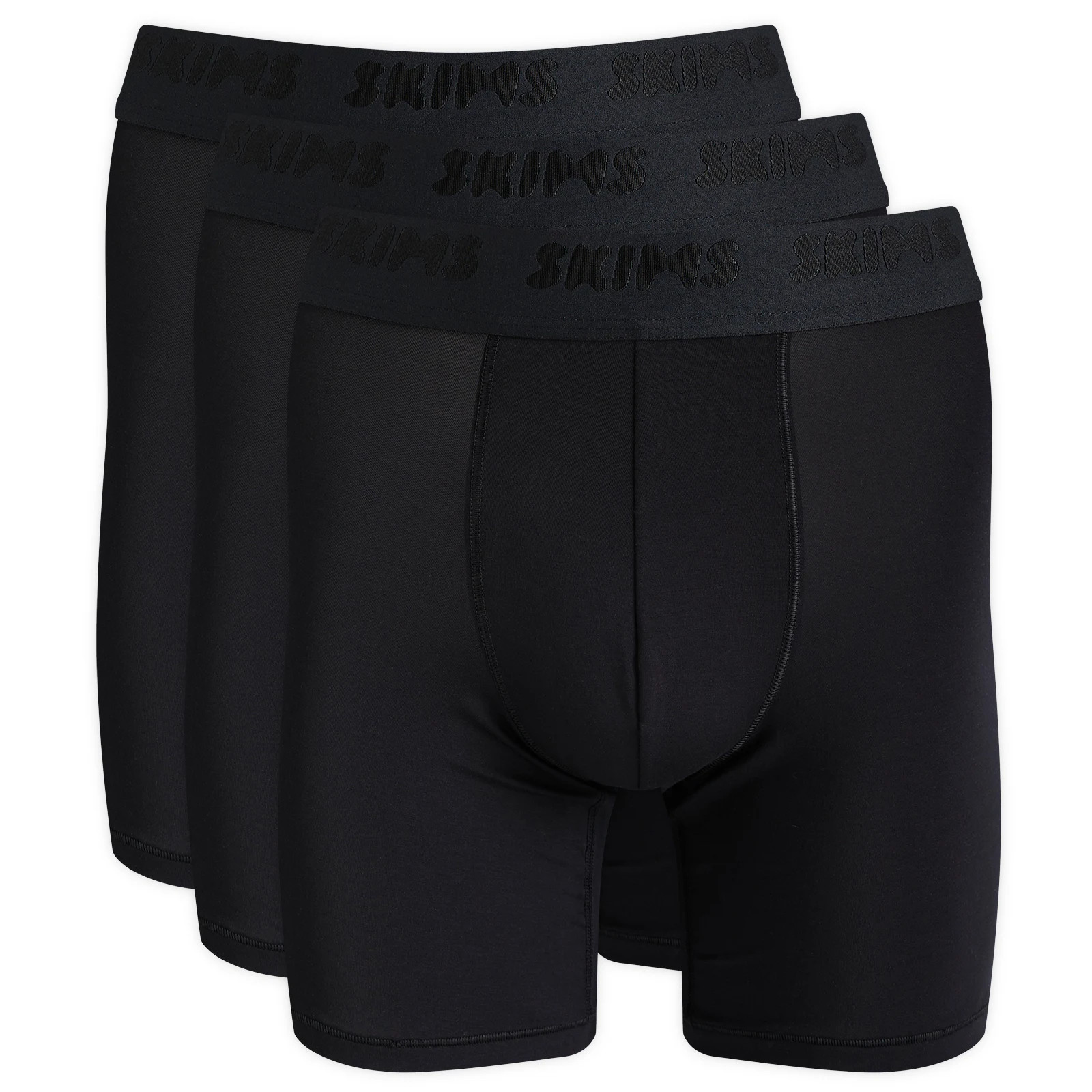 SKIMS Men's Cotton Boxer Brief 5"" - 3-Pack Obsidian | END. Clothing