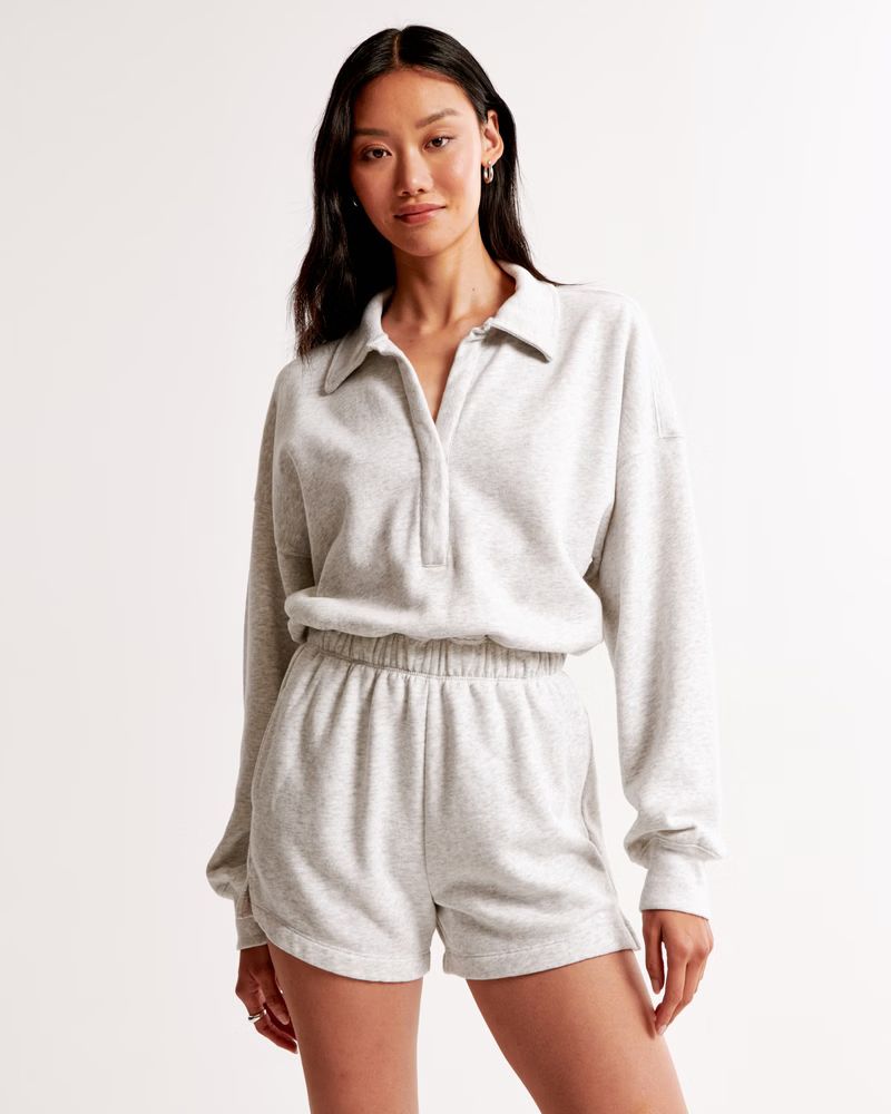 Fleece Collared Romper | Abercrombie & Fitch (US)