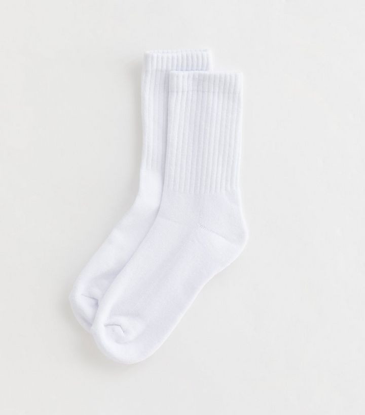 White Ribbed Tube Socks
						
						Add to Saved Items
						Remove from Saved Items | New Look (UK)