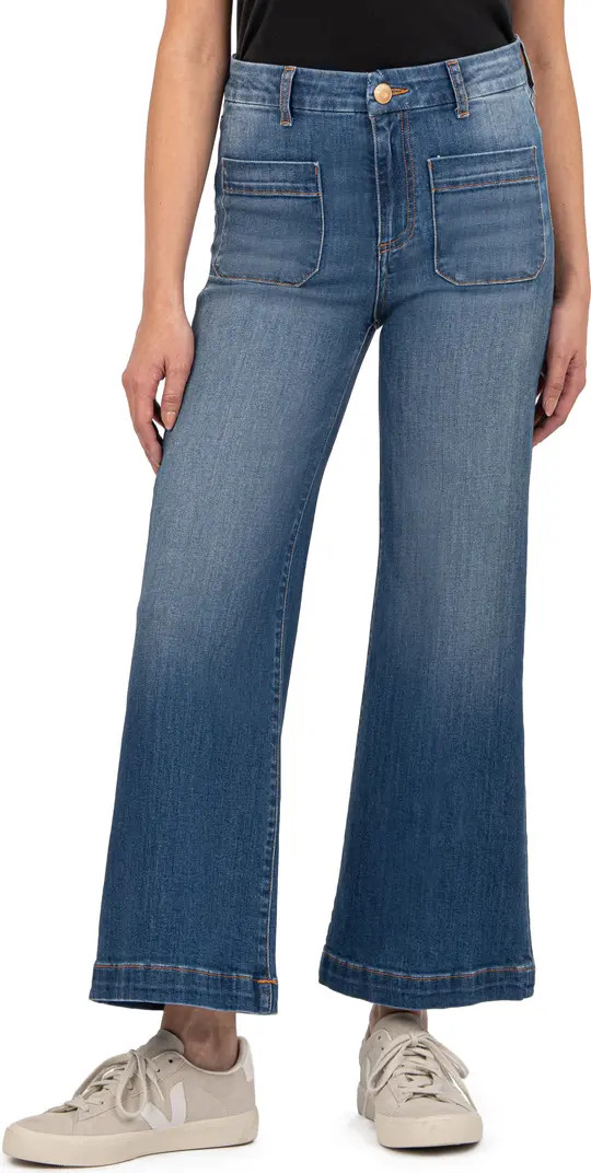 KUT from the Kloth Meg Patch Pocket High Waist Wide Leg Jeans | Nordstrom | Nordstrom