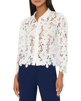 MILLY June Roja Lace Top | Bloomingdale's Women | Bloomingdale's (US)