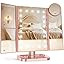 HUONUL Makeup Mirror, Vanity Mirror with Lights, 2X/3X/10X Magnification, Touch Control, Trifold ... | Amazon (US)